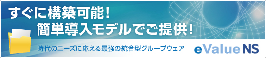 すぐに構築可能!簡単導入モデルでご提供!「eValue NS」 すぐに構築可能!簡単導入モデルでご提供!「eValue NS」