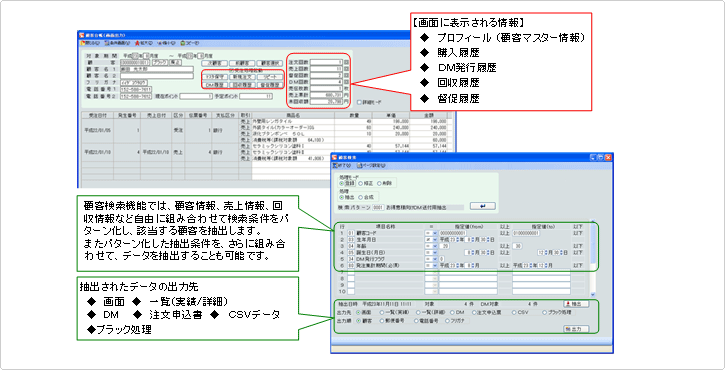 きめ細やかな顧客管理