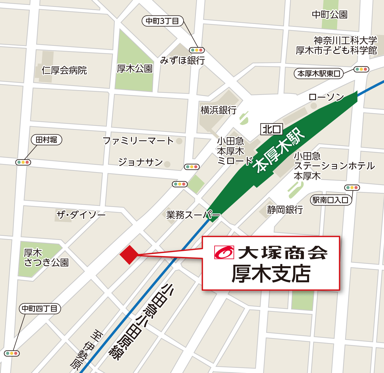 株式会社大塚商会　厚木支店(地図)